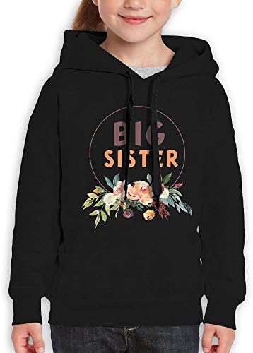 DHilary Big Sister Custom Cotton Child Fashion Long Sleeve T-Shirt Top Black S
