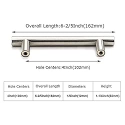 homdiy 15 Pack Brushed Nickel Cabinet Pulls Drawer