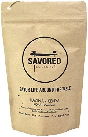 Savored Culture Kenyan Coffee, Medium Roast, Ground, 1 LB.