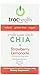 MOCU Organic Chia Drink Mix, Strawberry Lemonade Pizzazz - No Sugar Added - 12 Count