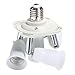 5 in 1 Light Socket Adapter KINGSO E26/E27 Splitter for Standard LED Bulbs Converter with 360 Degrees Adjustable 180 Degree Bending 110-240V 200℃ Heat Resistant No Fire Hazard