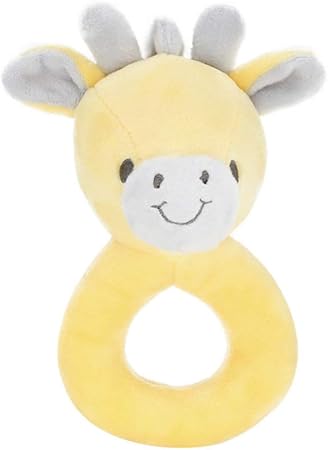 Amazon Nuobesty 赤ちゃんぬいぐるみ動物リングガラガラ手鐘bb音教育面白いおもちゃ手ガラガラおもちゃ幼児人形ギフト新生児 黄色鹿 がらがら ラトル おもちゃ