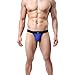 MuscleMate Premium Men's Jockstrap, Hot Men's Jockstrap Thong Underwear, (L, Blue)