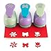 SICOHOME Paper Punches,Rose/Bowknot/Flower,Pack of 3