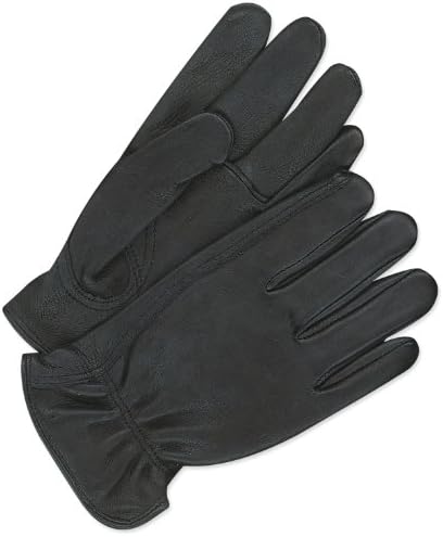 BDG 20-1-368-M Deerskin Leather Driver Glove, Medium, Black