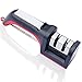 Kitchen Knife Sharpener From Gimehome,2 Stage Coarse & Extra-Fine Sharpening System For Serrated Knives,Scissors,Fishhook (Red)