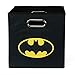 Batman Folding Storage Basket, Black - Collapsible Storage Bin for Toys - Bedroom Organizer - Foldable Bin with Large Capacity. Kid’s Room Decor