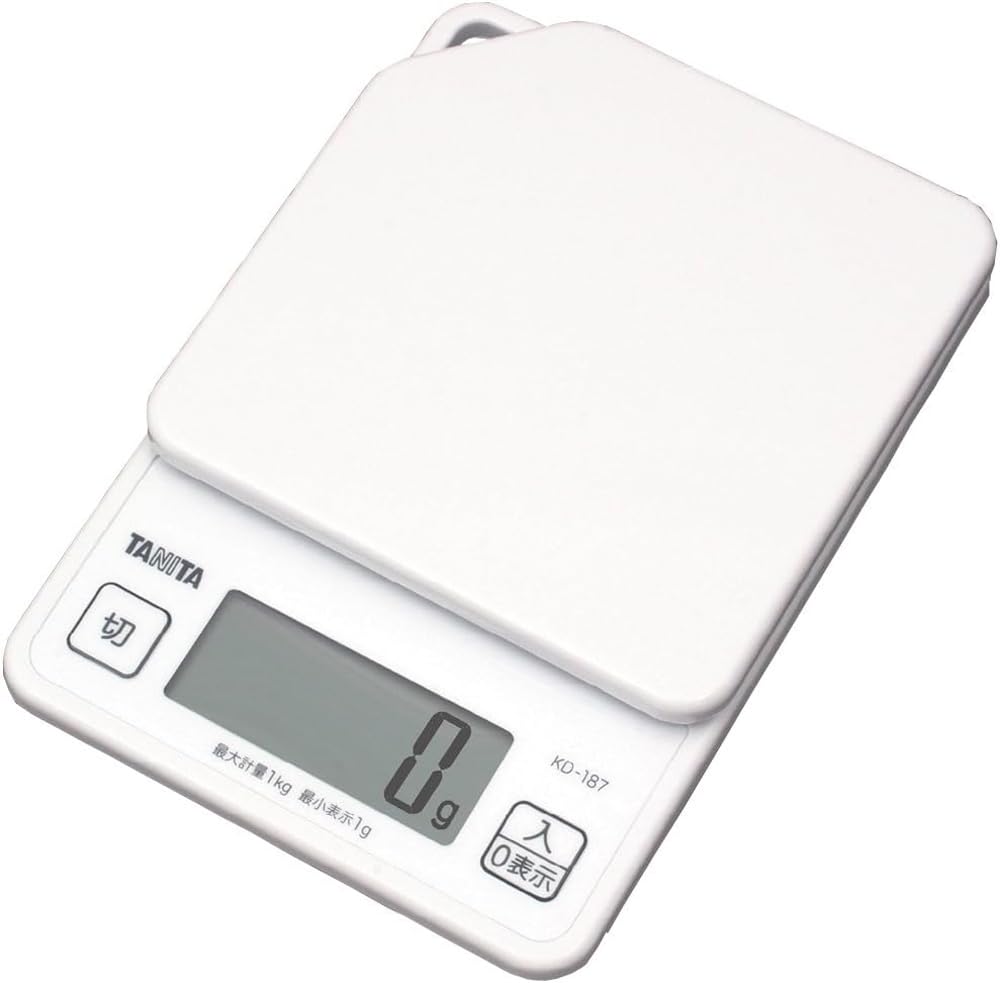 Tanita KD-187-WH Digital 1kg Kitchen Scale (White)