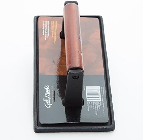 Grillmark BBQ Cast Iron Rectangular Chicken and Steak Grill Press, 8-3/4 X 4-1/2 by Grillmark