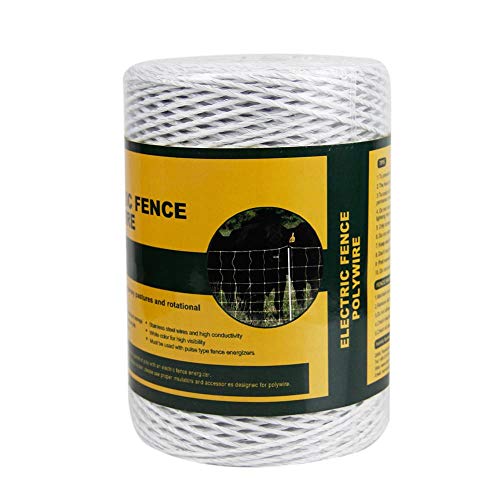 Farmily Portable Electric Fence Polywire, 1312 Feet 400 Meter, 6 ...