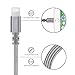 Lightning cable TIMMY 3Pack 6FT Nylon Braided IPhone Charger certified to charging Cable with charging indictor powerline for iPhone 5/5C/5S/6S/6S PLUS/7/7 plus, iPad Air, and more (Gray)