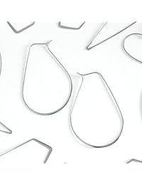 Pendientes de aro grandes, ligeros, hipoalergénicos, geométricos, finos, con lazo, chapados en plata esterlina 925 u oro de 18 quilates, por Humble Chic NY