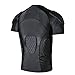 TUOY Men's Padded Compression Shirt Protective T Shirt Rib Chest Protector for Football Paintball Baseball
