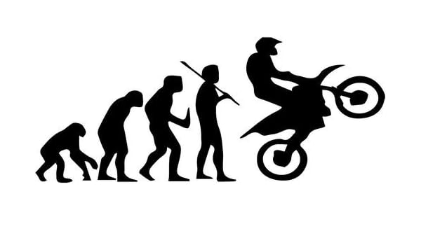 Amazon Com Motocross Dirtbike Evolution Funny Vinyl Decal Sticker