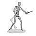 Action Figure Model,Tulas Human Mannequin male/female Set with Model Gun and Sword, Different Gestures,Special Display Base, Suitable for Sketching, Painting, Drawing, Artist, Cartoon Figures Action.