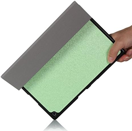 Raydes Silk Pattern Slimline Case for Sony Xperia Z2 10.1 inch Tablet - Folio Slim Hard Shell Stand Case Cover - Green
