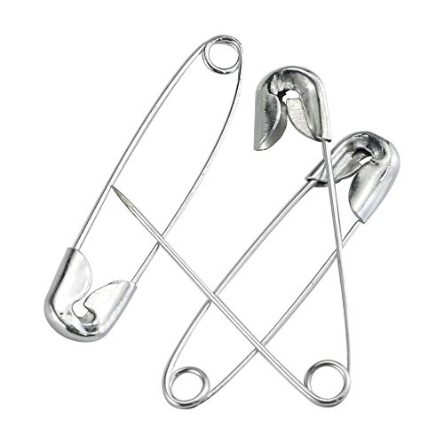 Faxco Silver Safety Pins Pack of 1000, 1 inch Safety Pins Bulk, Multifunction for Sewing, Fabric, Fashion, Craft Pins, Marathon, First Aid Kit, Diaper Pins, Nickel Plated Steel - Thumbnail 2