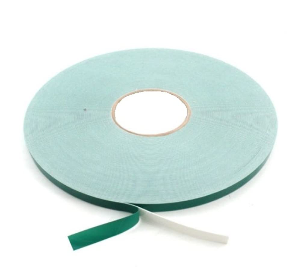 Wooden World - Double side Foam tape PE - White foam - 1 mm Thick 6 mm width and 50 m long - Greenspacer
