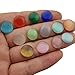 60pcs 12mm Mixed Candy Color Flatback Round Cat's Eye Stone Beads Cabochons DIY Opal Cabochon Beads for Jewelry Making Clay Findings (M269)