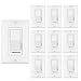 [10 Pack] BESTTEN Dimmer Light Switch, Universal Lighting Control, Single-Pole or 3-Way, Compatible with Dimmable LED, CFL, Incandescent, Halogen Bulb, Decorative Wall Plate Included, UL Listed, White primary