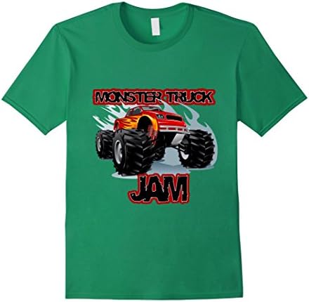 Men's Monster Truck Jam T-Shirt for boys XL Kelly Green