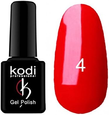 Kodi Professional color Gel LED UV Genuine Nail Polish Soak Off 8ml 0.28Fl Oz Classic Red #4
