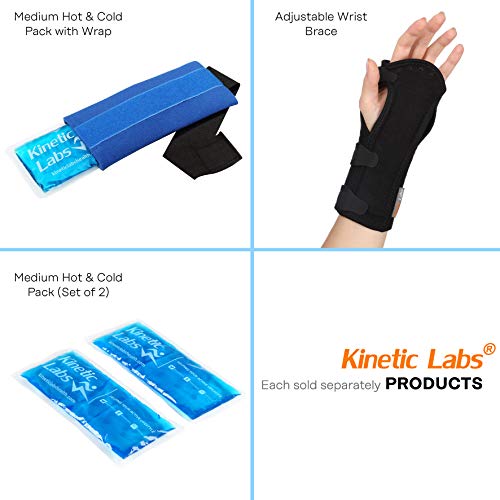Reusable Ice Pack for Injuries and Pain Relief by Kinetic Labs - Gel Hot & Cold Pack with Strap - Best Ice Pack for Back Knee Shoulder Hip Thigh Leg Neck Head Ankle Feet Fever Surgery