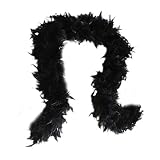 Cynthia's Feathers 80G Turkey Chandelle Feather Boas Over, Black, Size One Size