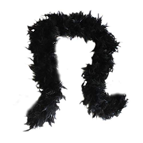 Cynthia's Feathers 80G Turkey Chandelle Feather Boas Over, Black, Size One Size