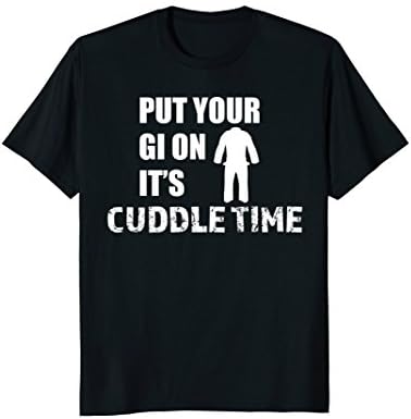 Mens Your Gi Cuddle Time Funny Brazilian Jiu Jitsu T Shirt Large Black