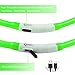 Akatie LED Dog Collar USB Rechargeable Glowing Pet Dog Collar Light for Night Safety Water Resistant Flashing Light Up Collars for Small Medium Large Dogs