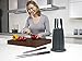 Joseph Joseph 10077 Elevate Stainless Steel Non-Stick Set with Rotating Knife Block, 7-Piece, Black (Discontinued)