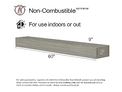 Pearl Mantels ARYB60NCG Non-Combustible Mantel