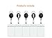 USYORE ID Badge Holder Retractable Badge Holder Vertical ID Card Holder Bus Card Holder Heavy Duty Retractable Name Badge Holder with Reel Clip Double sided Plastic Clear ID Pass Holder, Pack of 5