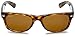 Ray-Ban RB2132 New Wayfarer Square Sunglasses, Yellow/Brown Tortoise/CRYstal Brown, 52 mm