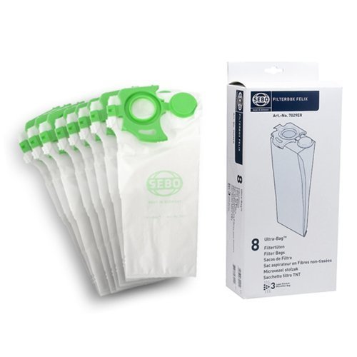 SEBO Felix Dart UltraBag Vacuum Cleaner Upright Dust Bags (Pack of 8)