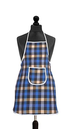 Yellow Weaves Waterproof Cotton Kitchen Apron with Front Pocket - Multi Colour