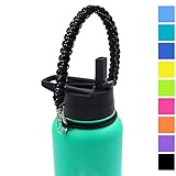 Flaskars Paracord Handle for Hydro Wide Mouth 12oz - 64 oz Sport Water Bottle Flask Strap Carrier