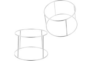 KICHOUSE 2pcs Stainless Steel Double-Layer Seafood Holder Rack 21-23cm for Restaurant and Household Pizza