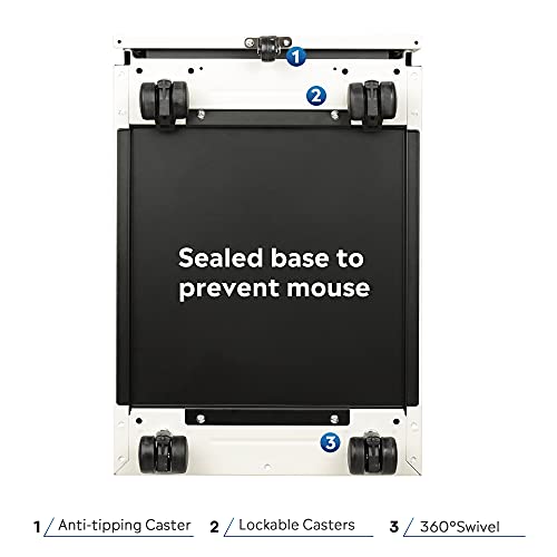 DEVAISE 3 Drawer Vertical File Mobile Filing with Slim Width for Home Office