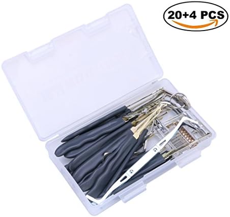 Black Professional Practice Tools with Transparent Lock20 PCS