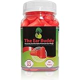 The Ear Buddy Premium Soft Foam Ear Plugs, NRR 32 Decibels, 50 Pairs