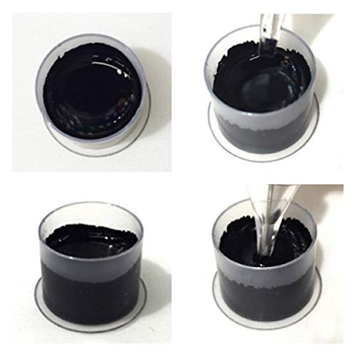 Tattoo Ink Caps,300pcs Plastic Disposable Microblading Tattoo Pigment Self Standing Cups,Tattoo Supplies Ink Holder Medium Size of 14x12mm