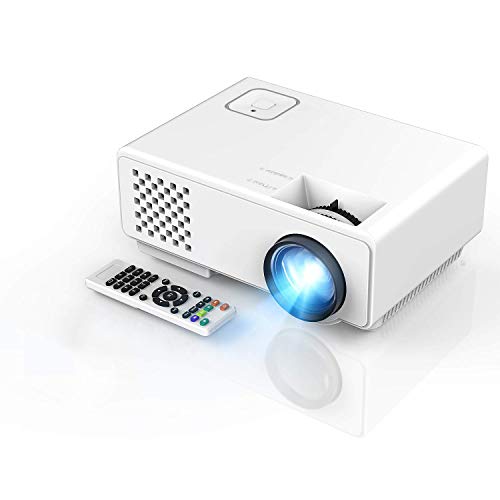 Projector Crosstour HD Video Projector 1080P Supported for Home Theater Entertainment 55,000 Hours LED Life Compatible with HDMI/VGA/TF/AV/USB (Upgrade)