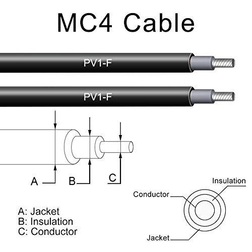 Sun YOBA 12 AWG Solar Panel Extension Cable Wire (10 ft.) with MC4 Connectors - Thumbnail 6