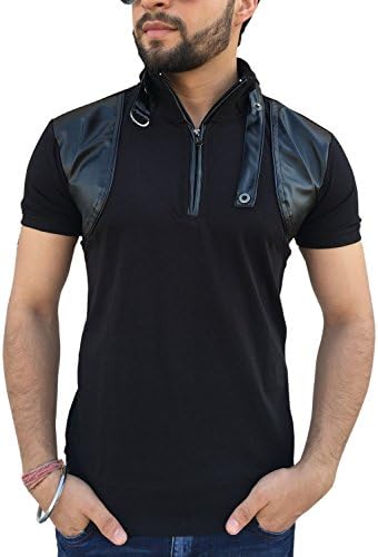 Tees Collection Men's Cotton T-Shirt (TCLF001/L_Large_Black)