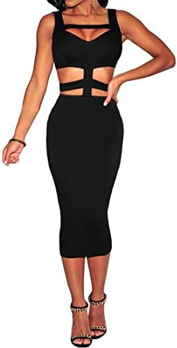 Agatha Garcia Women Black Cut-out Peep-hole Midi Dress