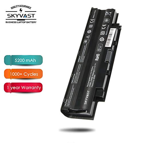 Skyvast 6-Cell 48Wh J1KND New Laptop Battery for Dell Inspiron 3420 3520 13R 14R 15R 17R N3010 N4010 N5010 N7010 M5110 M4110 M501 M503, P/N: 04YRJH 383CW 06P6PN 07XFJJ 451-11510 312-0233