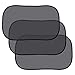 Homitt Car Window Sun Shades Side and Rear Window Shades for Baby - 3 Pack Black