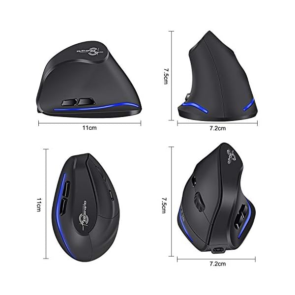 ECHTPower-Vertical-Ergonomic-Mouse-WirelessRechargeable-Optical-USB-Mouse-for-LaptopDesktopPCMacbook-with-100016002400-DPI6-Buttons ECHTPower Vertical Ergonomic Mouse Wireless,Rechargeable Optical USB Mouse for Laptop/Desktop/PC/Macbook with 1000/1600…